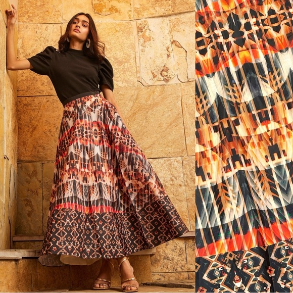 Anthropologie Kaleidoscope Bhanuni by Jyoti Maxi Skirt Size XXS NWT Bohemian
